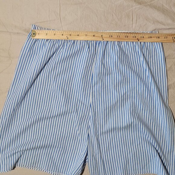 Vtg Lady Lindsay Pajama Set Women's Large Lounge Pinstriped Short Sleeve Shorts - Picture 5 of 9
